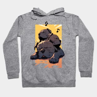 Fluffy Cerberus Sleeping to Music - Fantasy Hoodie